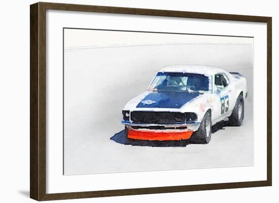 Chevy Camaro Monterey Watercolor-NaxArt-Framed Art Print