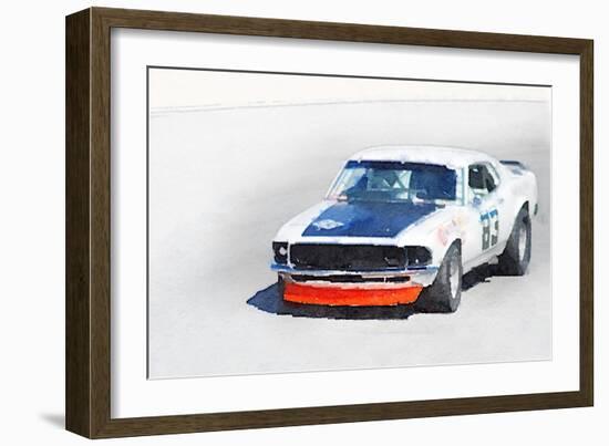 Chevy Camaro Monterey Watercolor-NaxArt-Framed Art Print