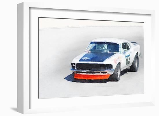 Chevy Camaro Monterey Watercolor-NaxArt-Framed Art Print