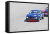 Chevy Camaro on Race Track Watercolor-NaxArt-Framed Stretched Canvas