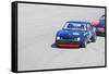 Chevy Camaro on Race Track Watercolor-NaxArt-Framed Stretched Canvas