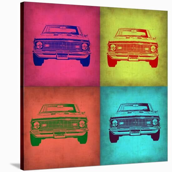 Chevy Camaro Pop Art 1-NaxArt-Stretched Canvas