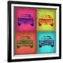 Chevy Camaro Pop Art 1-NaxArt-Framed Art Print