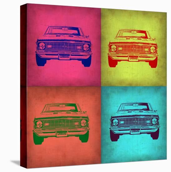 Chevy Camaro Pop Art 1-NaxArt-Stretched Canvas