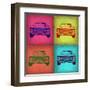 Chevy Camaro Pop Art 1-NaxArt-Framed Art Print