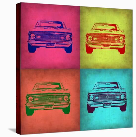 Chevy Camaro Pop Art 1-NaxArt-Stretched Canvas