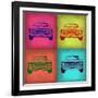 Chevy Camaro Pop Art 1-NaxArt-Framed Premium Giclee Print