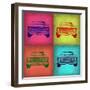 Chevy Camaro Pop Art 1-NaxArt-Framed Premium Giclee Print