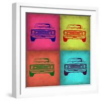 Chevy Camaro Pop Art 1-NaxArt-Framed Art Print