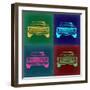 Chevy Camaro Pop Art 2-NaxArt-Framed Art Print