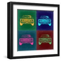 Chevy Camaro Pop Art 2-NaxArt-Framed Art Print