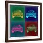 Chevy Camaro Pop Art 2-NaxArt-Framed Art Print