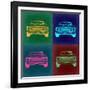 Chevy Camaro Pop Art 2-NaxArt-Framed Art Print