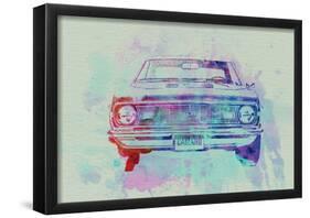 Chevy Camaro Watercolor 2-NaxArt-Framed Poster