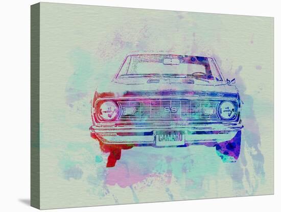 Chevy Camaro Watercolor 2-NaxArt-Stretched Canvas