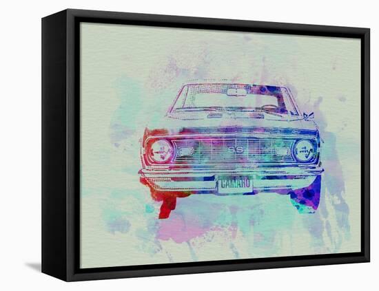 Chevy Camaro Watercolor 2-NaxArt-Framed Stretched Canvas