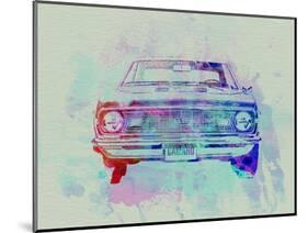 Chevy Camaro Watercolor 2-NaxArt-Mounted Art Print