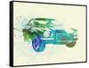 Chevy Camaro Watercolor-NaxArt-Framed Stretched Canvas