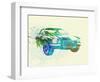 Chevy Camaro Watercolor-NaxArt-Framed Art Print