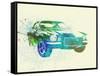 Chevy Camaro Watercolor-NaxArt-Framed Stretched Canvas