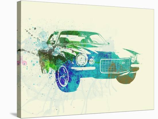 Chevy Camaro Watercolor-NaxArt-Stretched Canvas