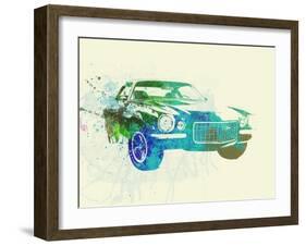 Chevy Camaro Watercolor-NaxArt-Framed Art Print