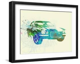 Chevy Camaro Watercolor-NaxArt-Framed Art Print