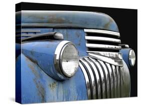 Chevy Grill Blue-Larry Hunter-Stretched Canvas