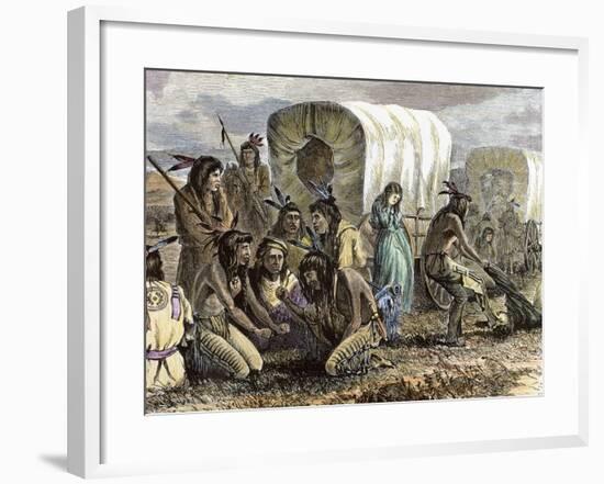 Cheyenne after Raiding a Caravan of Settlers. Oregon, 1874.-Tarker-Framed Giclee Print
