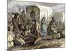 Cheyenne after Raiding a Caravan of Settlers. Oregon, 1874.-Tarker-Mounted Giclee Print