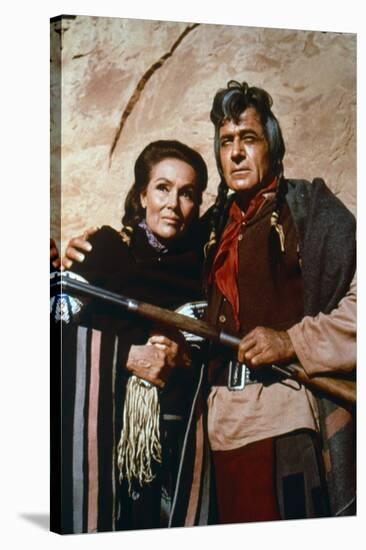 CHEYENNE AUTUMN, 1964 directed by JOHN FORD Dolores del Rio and Ricardo Montalban (photo)-null-Stretched Canvas