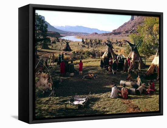 CHEYENNE AUTUMN, 1964 directed by JOHN FORD (photo)-null-Framed Stretched Canvas