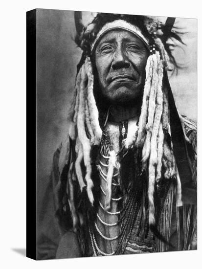 Cheyenne Chief, C1910-Edward S^ Curtis-Stretched Canvas