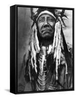 Cheyenne Chief, C1910-Edward S^ Curtis-Framed Stretched Canvas