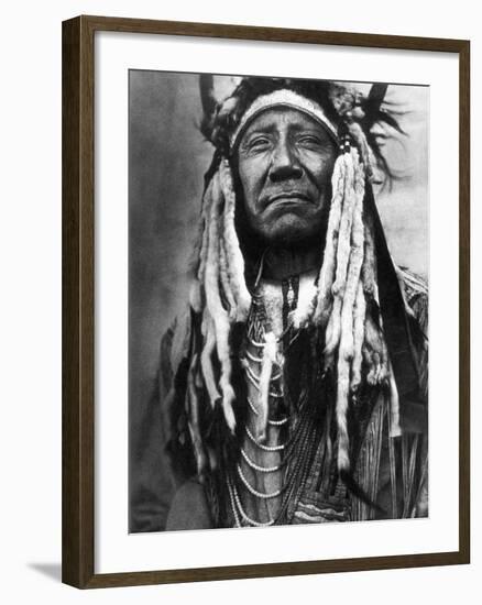 Cheyenne Chief, C1910-Edward S^ Curtis-Framed Premium Photographic Print