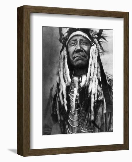 Cheyenne Chief, C1910-Edward S^ Curtis-Framed Photographic Print