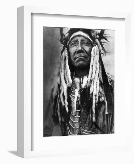 Cheyenne Chief, C1910-Edward S^ Curtis-Framed Photographic Print