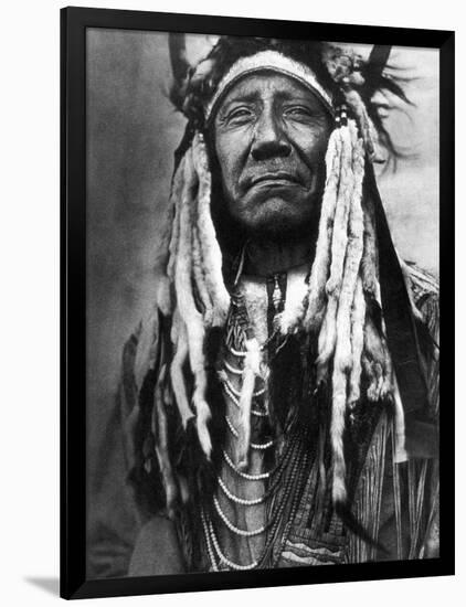 Cheyenne Chief, C1910-Edward S^ Curtis-Framed Photographic Print