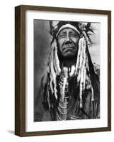 Cheyenne Chief, C1910-Edward S^ Curtis-Framed Photographic Print