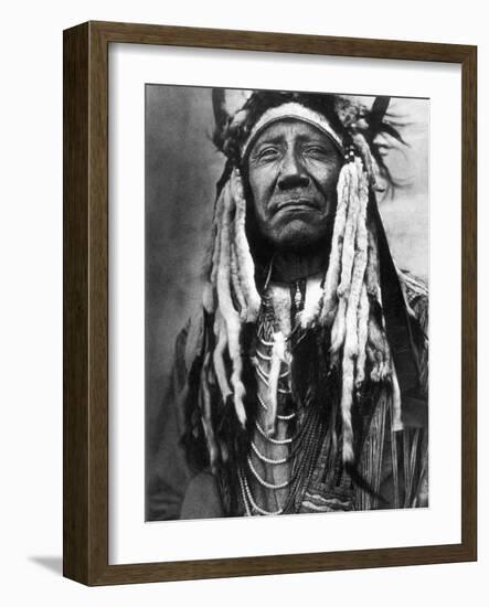 Cheyenne Chief, C1910-Edward S^ Curtis-Framed Photographic Print