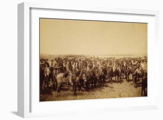 Cheyenne Cowboys-C.D. Kirkland-Framed Premium Giclee Print