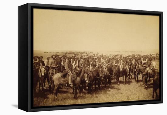 Cheyenne Cowboys-C.D. Kirkland-Framed Stretched Canvas