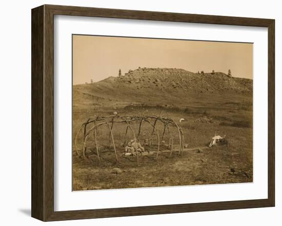 Cheyenne Indian Sweat Lodge Frame, 1910-Science Source-Framed Giclee Print