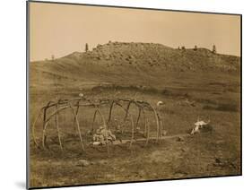 Cheyenne Indian Sweat Lodge Frame, 1910-Science Source-Mounted Giclee Print