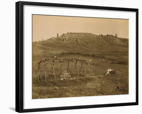 Cheyenne Indian Sweat Lodge Frame, 1910-Science Source-Framed Giclee Print