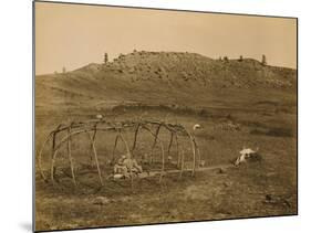 Cheyenne Indian Sweat Lodge Frame, 1910-Science Source-Mounted Giclee Print