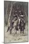 Cheyenne Scouts Patrolling the Big Timber of the North Canadian, Oklahoma, April 6, 1889 (Wood Engr-Frederic Remington-Mounted Giclee Print