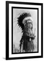 Cheyenne Warrior of the Future-Richard Throssel-Framed Art Print