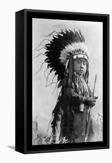 Cheyenne Warrior of the Future-Richard Throssel-Framed Stretched Canvas