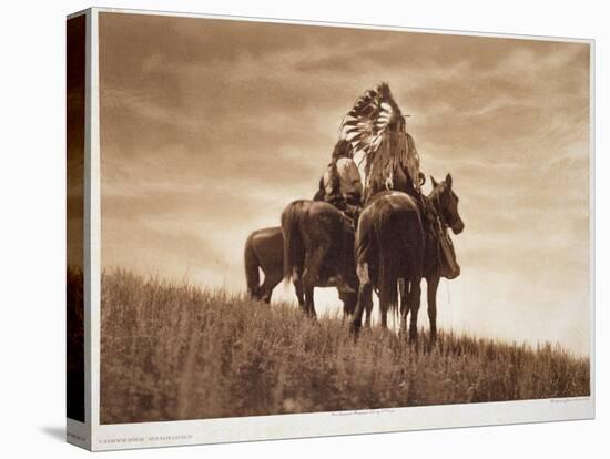 Cheyenne Warriors, 1905, Photogravure by John Andrew and Son (Photogravure)-Edward Sheriff Curtis-Stretched Canvas